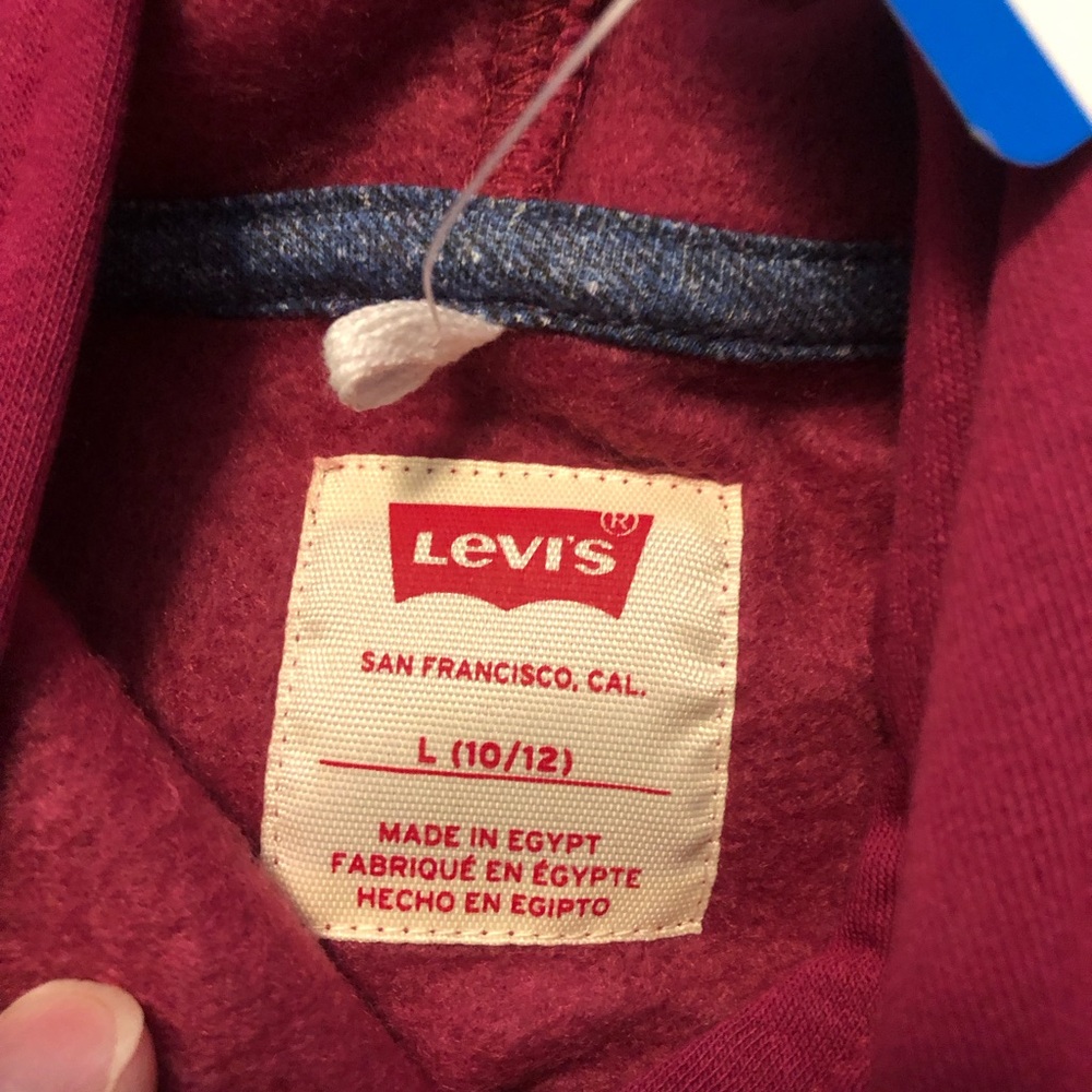 Levi's Kids Maroon Hoodie with Peace Sign (Raspberry Radiance)
10/12 - Picture 4 of 5